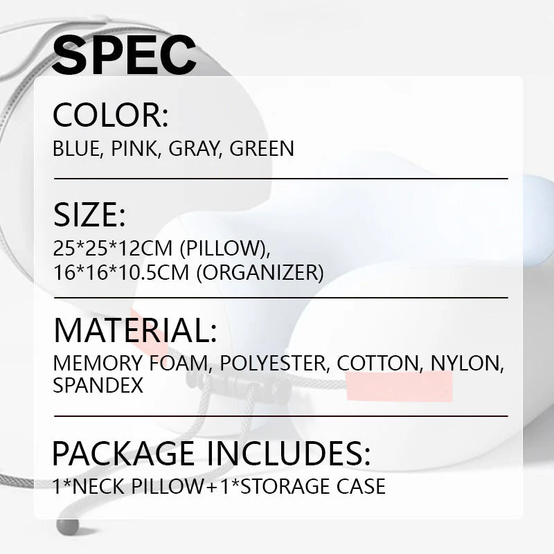 Memory Foam U-Shaped Travel Neck Pillow Memory Foam U-Shaped Travel Neck Pillow