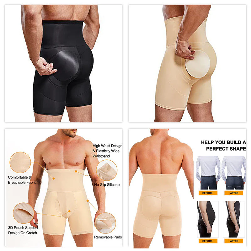 Men's High-Waisted Butt Lifter Shapewear