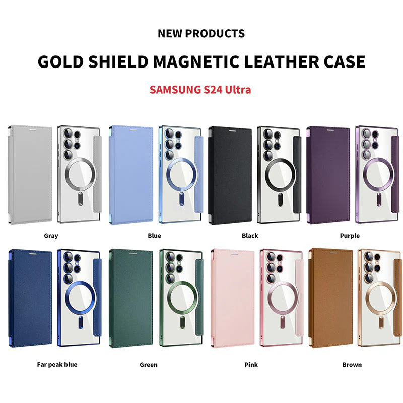 Lens Protection Magnetic Flip Phone Case For Samsung S22/S23/S24/S25
