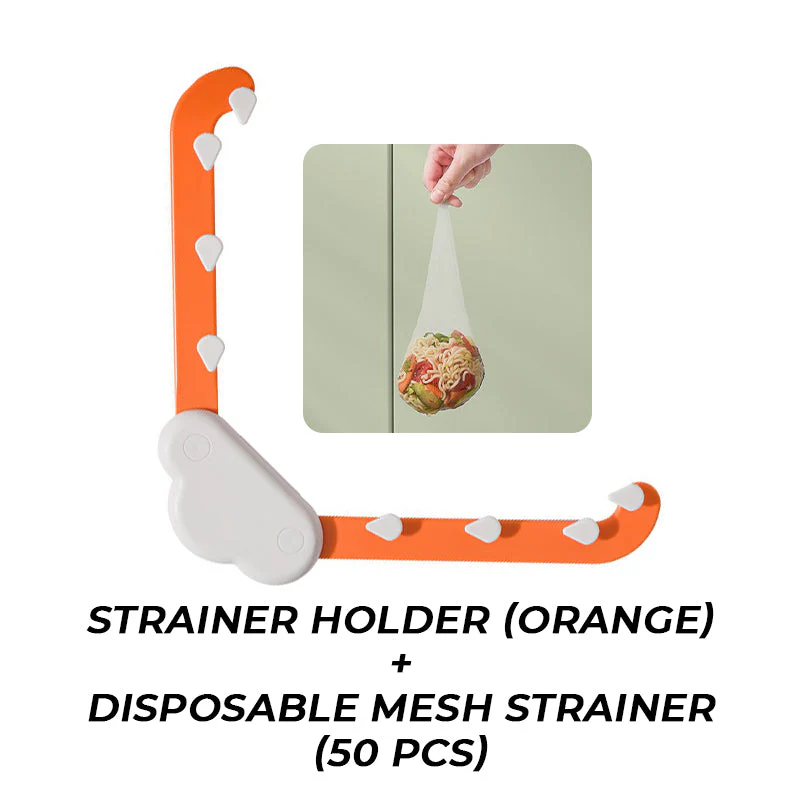 Sink Strainer Triangle Holder & Disposable Mesh Strainer