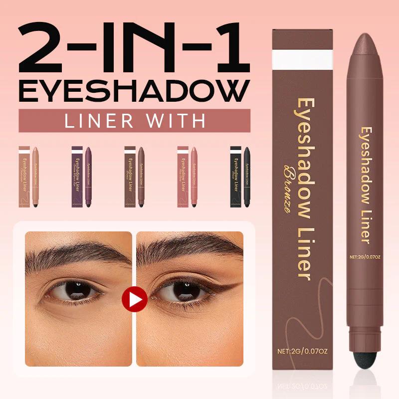 2-In-1 Eyeshadow Liner with Blending Bru...