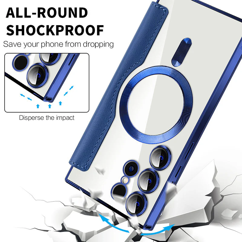 Lens Protection Magnetic Flip Phone Case For Samsung S22/S23/S24/S25