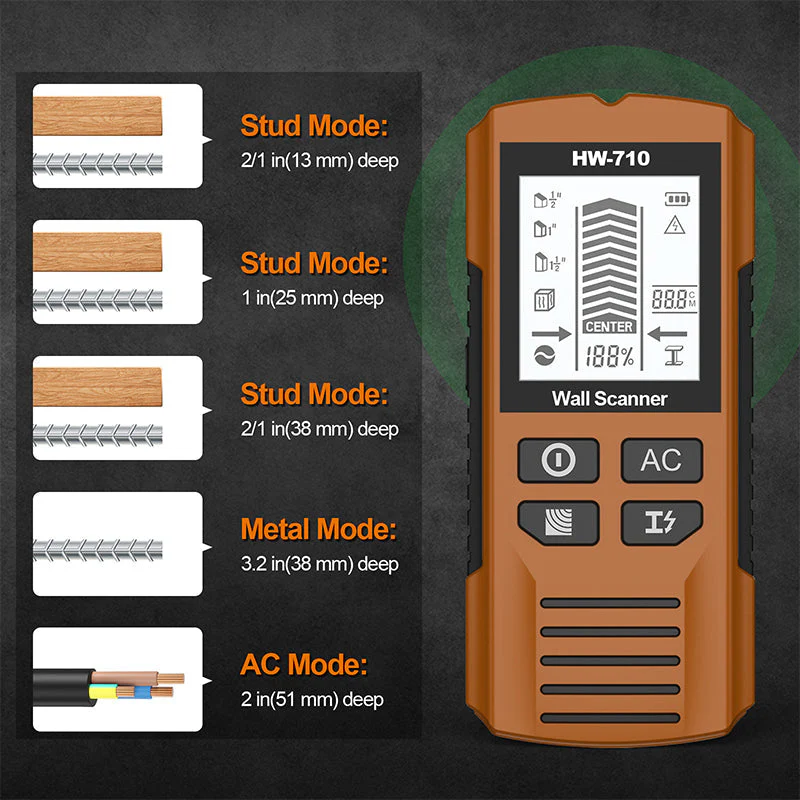 Multifunctional Handheld Metal & Wall Detector