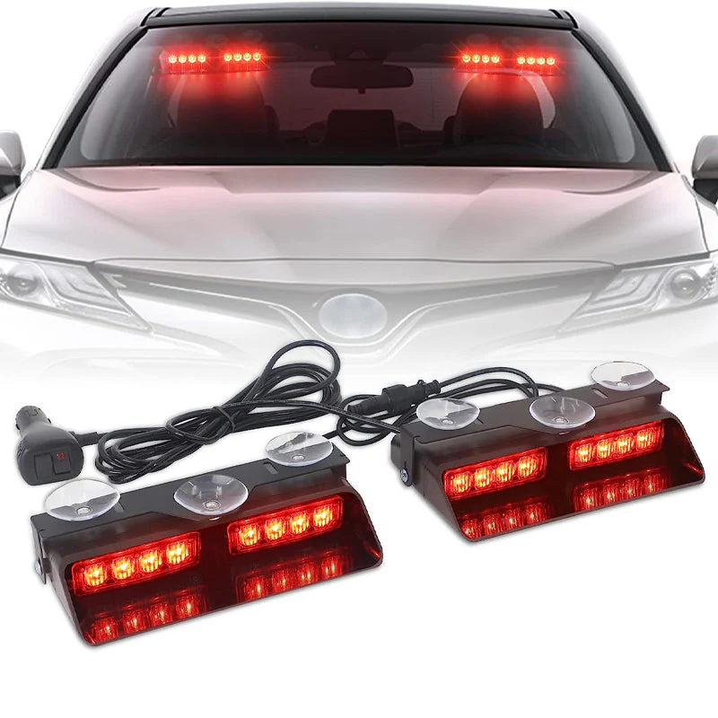 Time-limited Special Windshield Suction Cup Strobe Warning Light for Vehicles