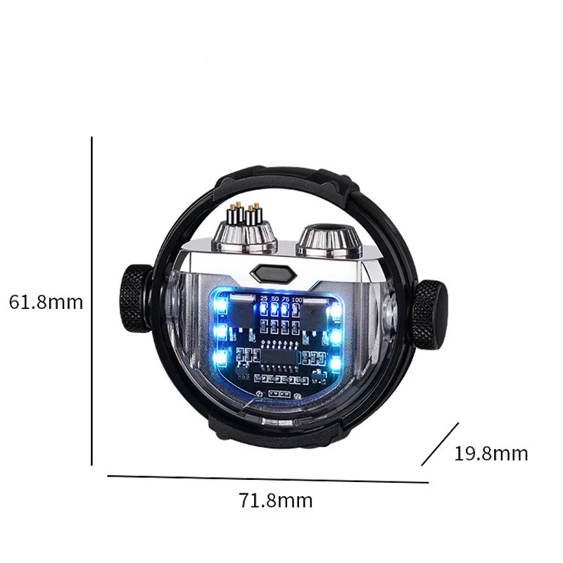 Creative Gyro Windproof Dual Arc Electric Lighter with Light Creative Gyro Windproof Dual Arc Electric Lighter with Light
