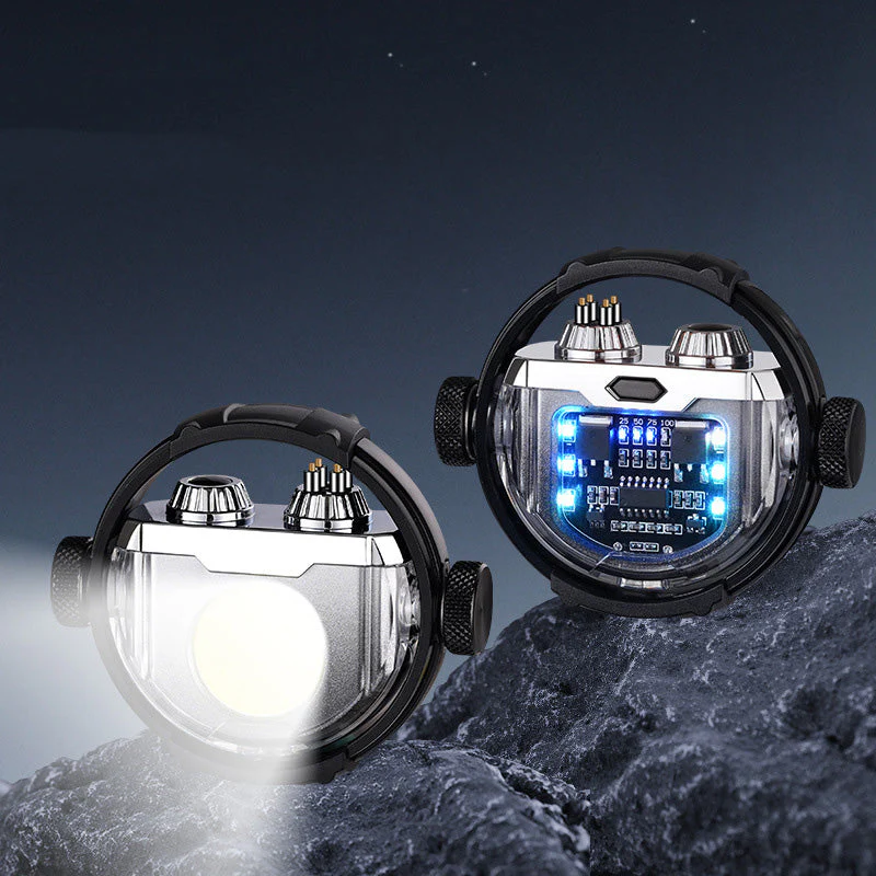 Creative Gyro Windproof Dual Arc Electric Lighter with Light Creative Gyro Windproof Dual Arc Electric Lighter with Light