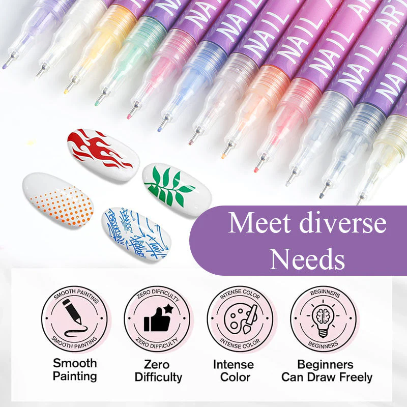 Hot Sale 50% OFF 12 Colors Nail Art Pens Set