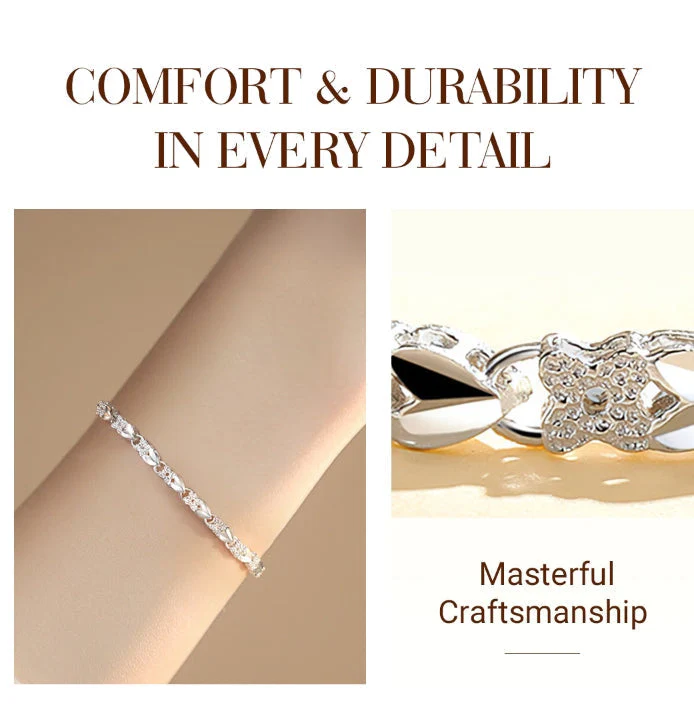 Elegant Sparkling Lucky Clover Bracelet