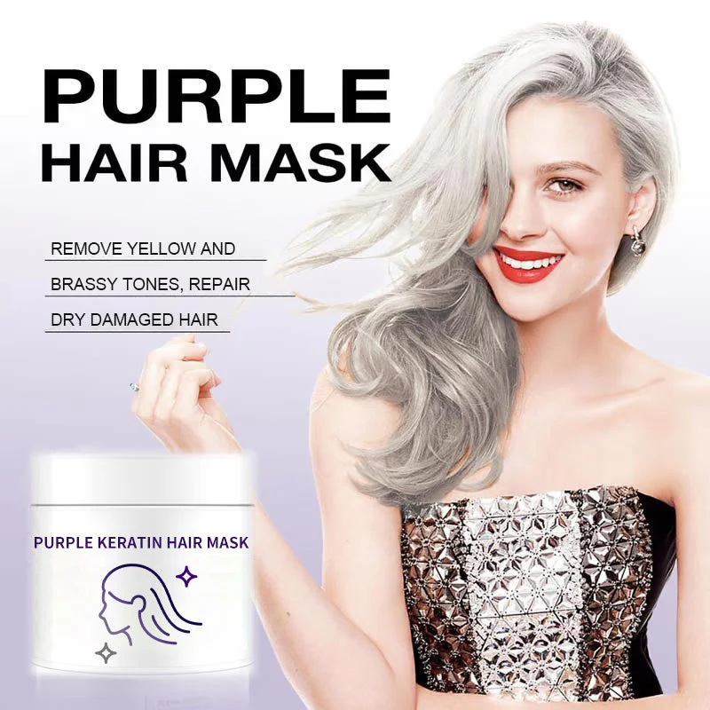  Buy 2 Get 1 Free! Purple Keratin Hair M...