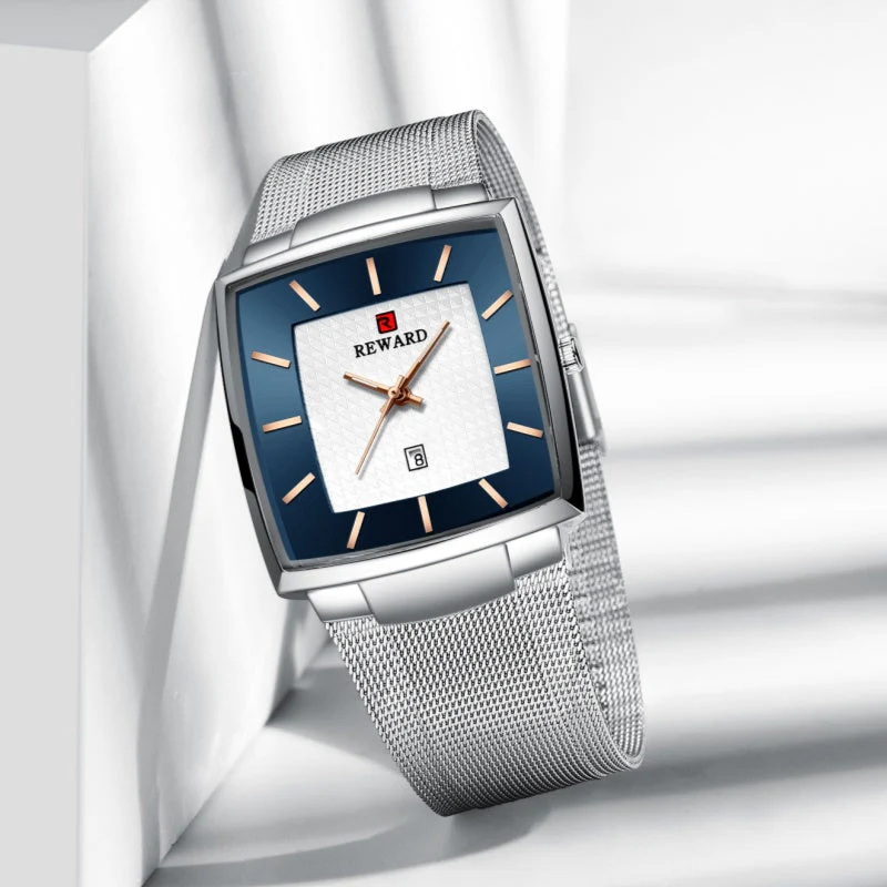 2025 Hot Sale Men’s Ultra-thin Square Mesh Belt Quartz Watch 2025 Hot Sale Men’s Ultra-thin Square Mesh Belt Quartz Watch