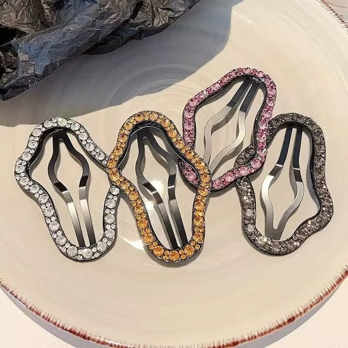 Rhinestone Bling Snap Hair Clip Barrettes Rhinestone Bling Snap Hair Clip Barrettes