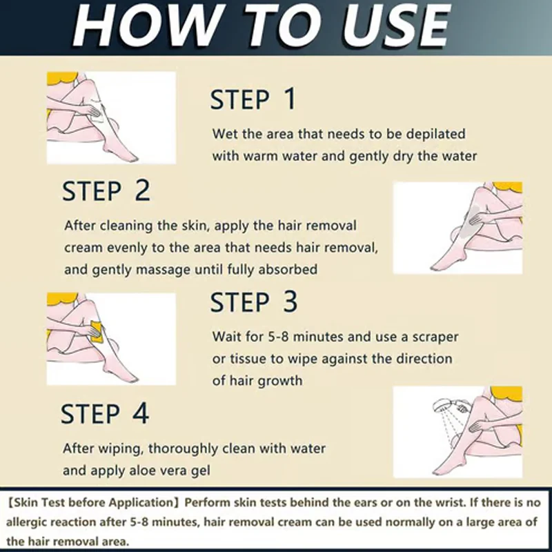 Painless Full Body Hair Removal Cream for Men & Women– Skin-friendly for all areas