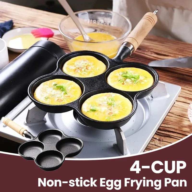 4/5-cup Cast Iron Non-stick Egg Frying P...