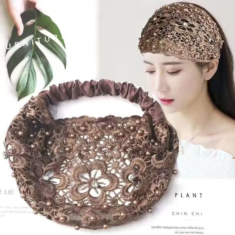 Summer Sale 49% OFFPlum Blossom Hollow Beaded Wide Headband