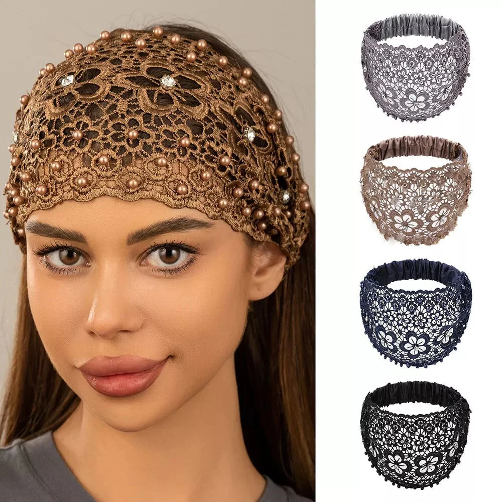 Summer Sale 49% OFFPlum Blossom Hollow Beaded Wide Headband