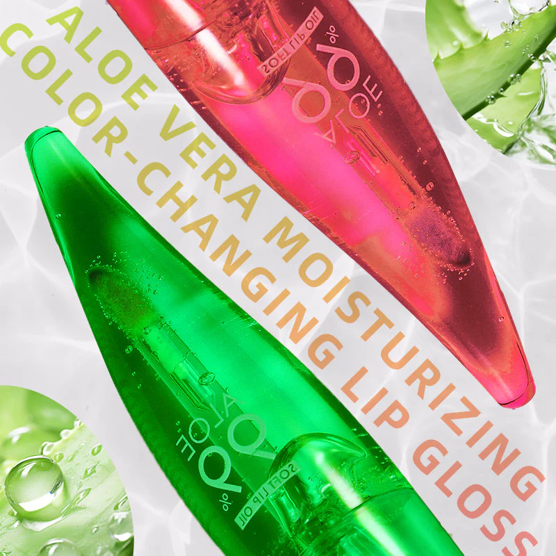  Buy 1 Get 1 Free Aloe Vera Moisturizing Color-Changing Lip Gloss