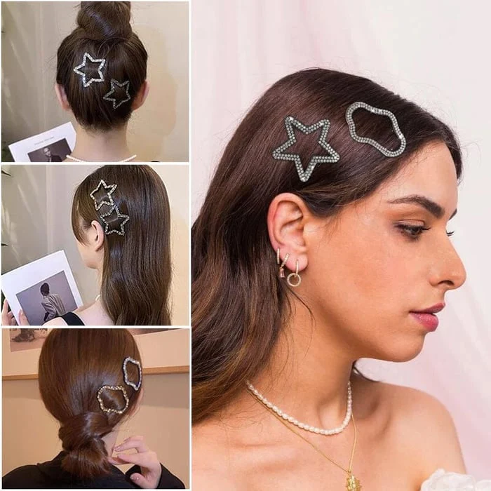 Rhinestone Bling Snap Hair Clip Barrettes Rhinestone Bling Snap Hair Clip Barrettes