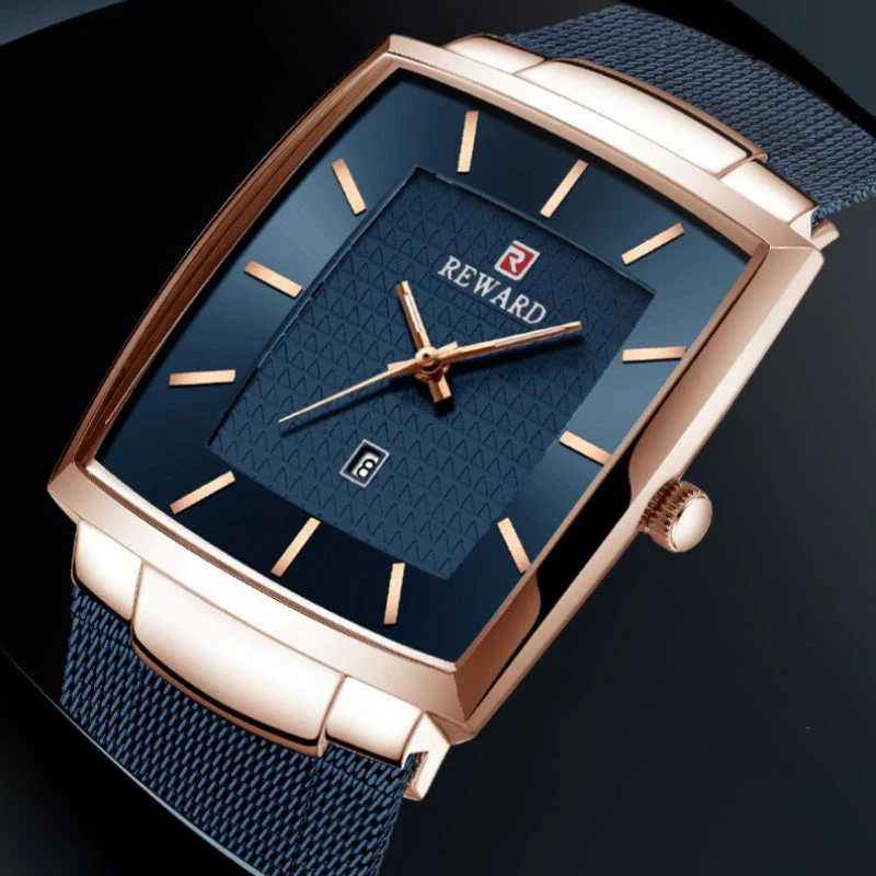 2025 Hot Sale Men’s Ultra-thin Square Mesh Belt Quartz Watch 2025 Hot Sale Men’s Ultra-thin Square Mesh Belt Quartz Watch