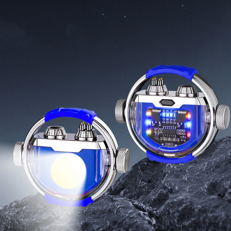 Creative Gyro Windproof Dual Arc Electric Lighter with Light Creative Gyro Windproof Dual Arc Electric Lighter with Light