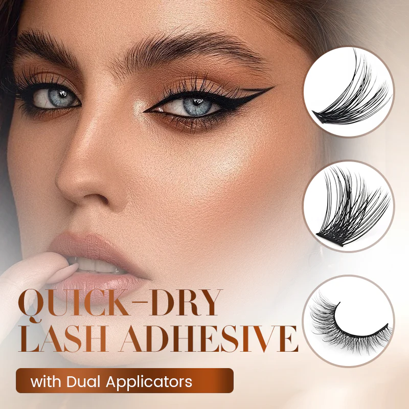 Quick-Dry Lash Adhesive with Dual Applic...