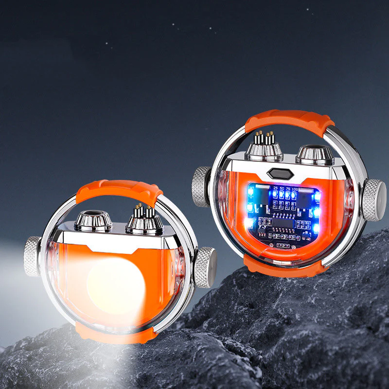 Creative Gyro Windproof Dual Arc Electric Lighter with Light Creative Gyro Windproof Dual Arc Electric Lighter with Light