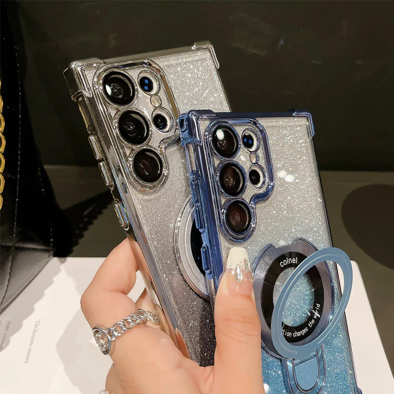 Magnetic Gradient Glitter Mobile Phone Cases for Samsung S22/23/24