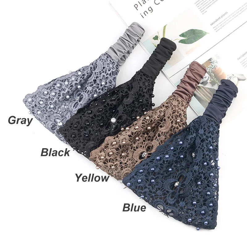 Summer Sale 49% OFFPlum Blossom Hollow Beaded Wide Headband