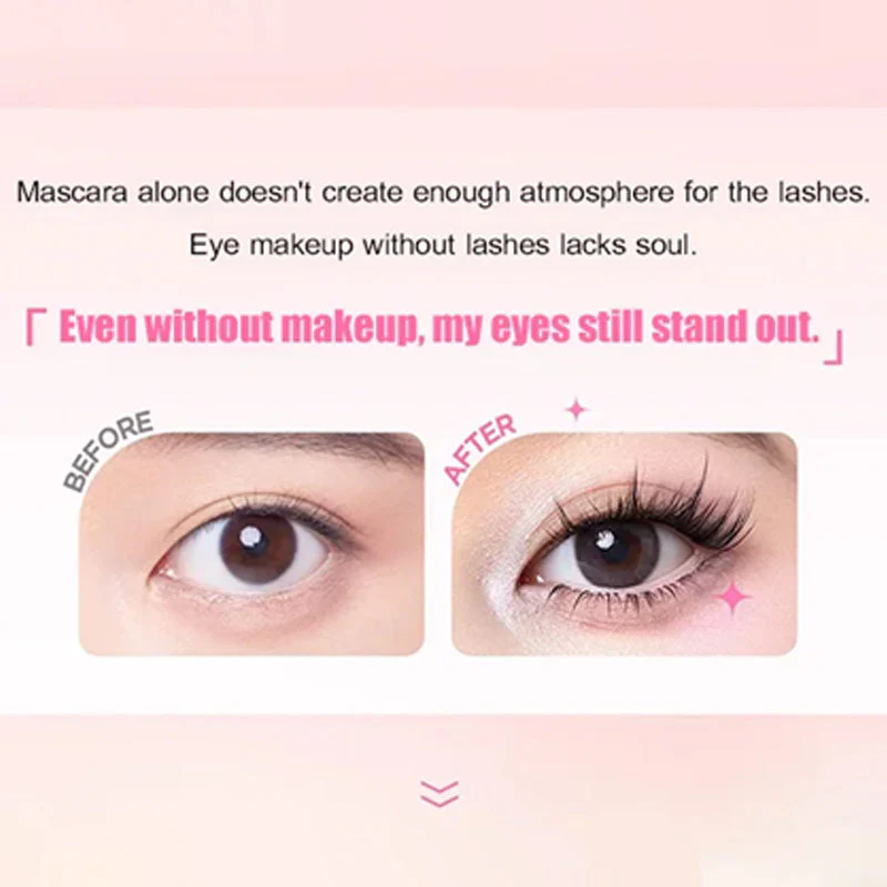Self-Adhesive Fox-Eye Winged False Eyelashes