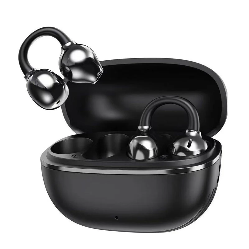 Bluetooth 5.4 Clip-On Open Ear Earbuds with Noise Cancelling