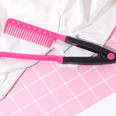 V-shaped clip design curling comb V-shaped clip design curling comb