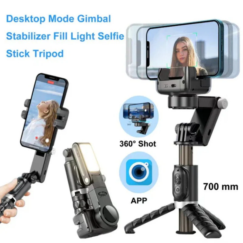 Last Day Sales - 60% OFF360° Rotating 3-Axis Foldable Gimbal Stabilizer for Smartphones Recording