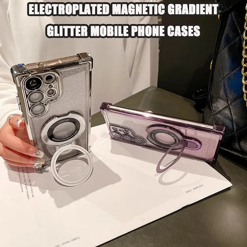 Magnetic Gradient Glitter Mobile Phone Cases for Samsung S22/23/24