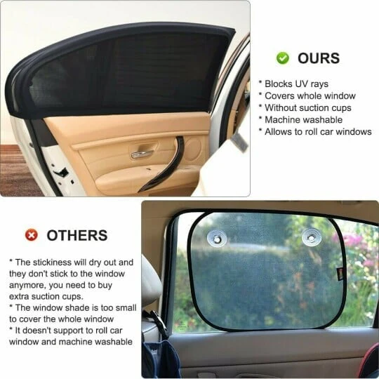Universal car window screens 2pack