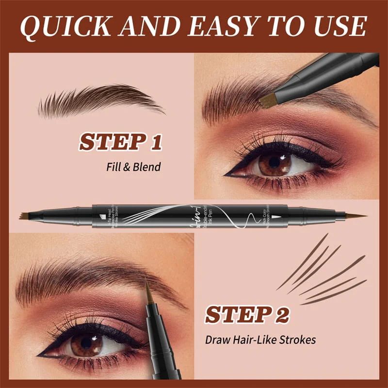 LAST DAY BUY 2 GET 1 FREE2-In-1 Waterproof Long-Lasting Eyebrow Pen LAST DAY BUY 2 GET 1 FREE2-In-1 Waterproof Long-Lasting Eyebrow Pen