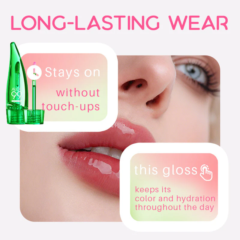  Buy 1 Get 1 Free Aloe Vera Moisturizing Color-Changing Lip Gloss