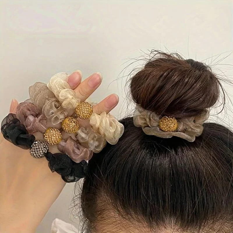 Hot Sale 50% OFFElegant Rhinestone Mesh Hair Ties