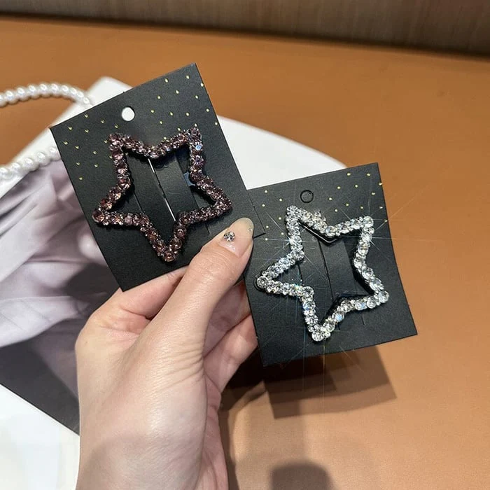 Rhinestone Bling Snap Hair Clip Barrettes Rhinestone Bling Snap Hair Clip Barrettes