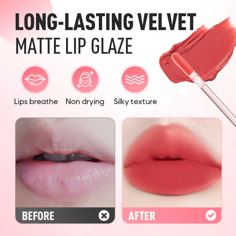 Long-Lasting Velvet Matte Lip Glaze