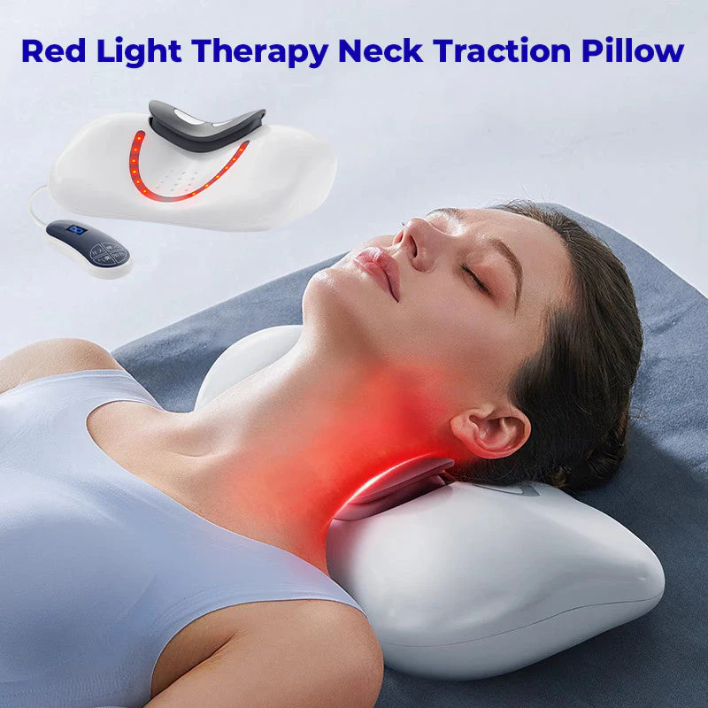  Red Light Therapy Neck Traction Pillow