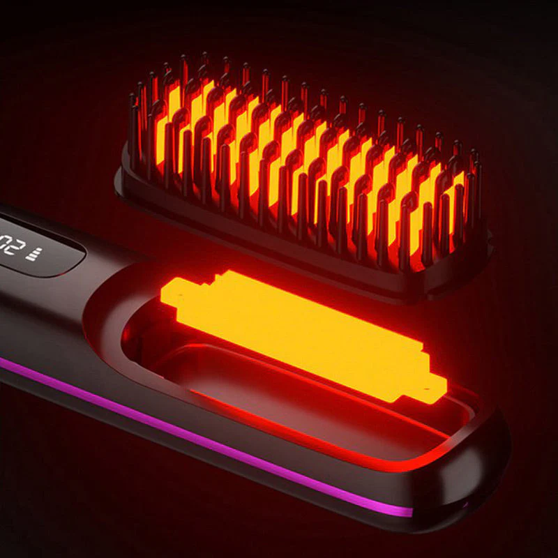 Summer Hot SaleWireless Ceramic Heating Hair Straightening Comb Summer Hot SaleWireless Ceramic Heating Hair Straightening Comb