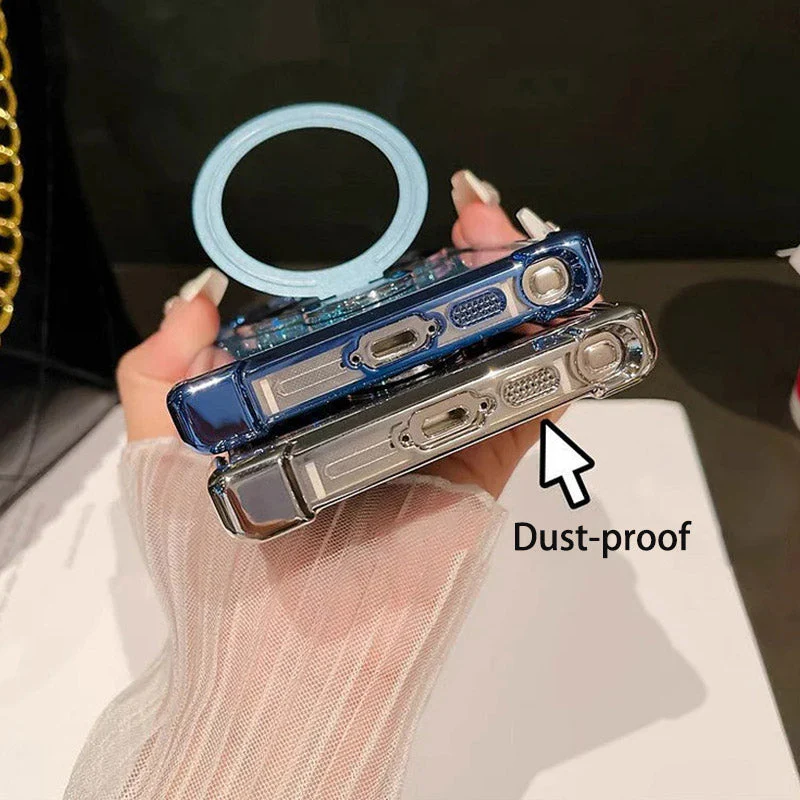 Magnetic Gradient Glitter Mobile Phone Cases for Samsung S22/23/24