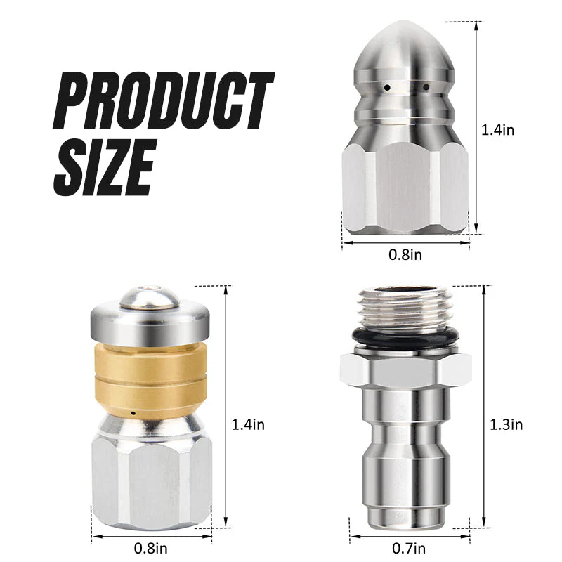 2025 new hot saleRotary High-Pressure Sewer Jetting Nozzle