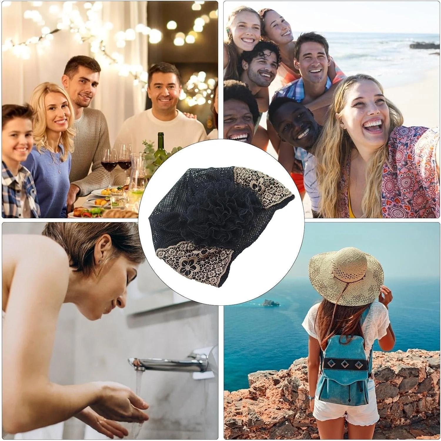 Summer Sale 49% OFFPlum Blossom Hollow Beaded Wide Headband