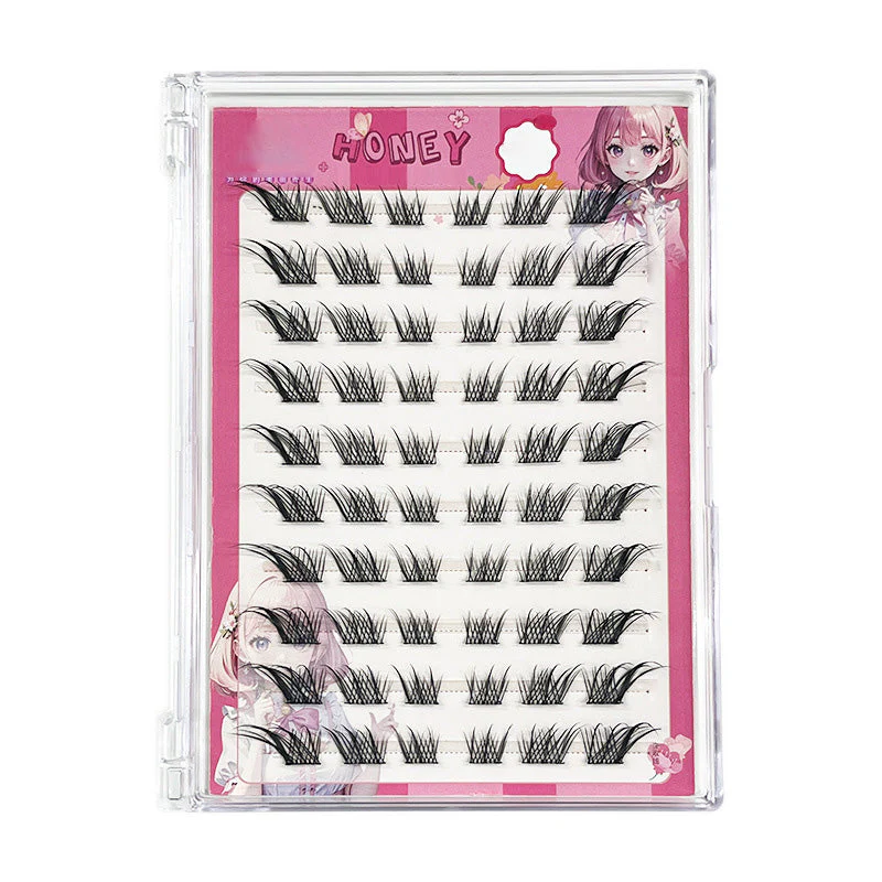 Self-Adhesive Fox-Eye Winged False Eyelashes