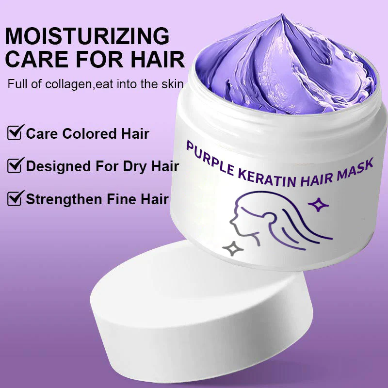 Buy 2 Get 1 Free! Purple Keratin Hair Mask - Tones Blonde, Silver & Gray Hair | Anti-Brass + Color Lock Buy 2 Get 1 Free! Purple Keratin Hair Mask - Tones Blonde, Silver & Gray Hair | Anti-Brass + Color Lock