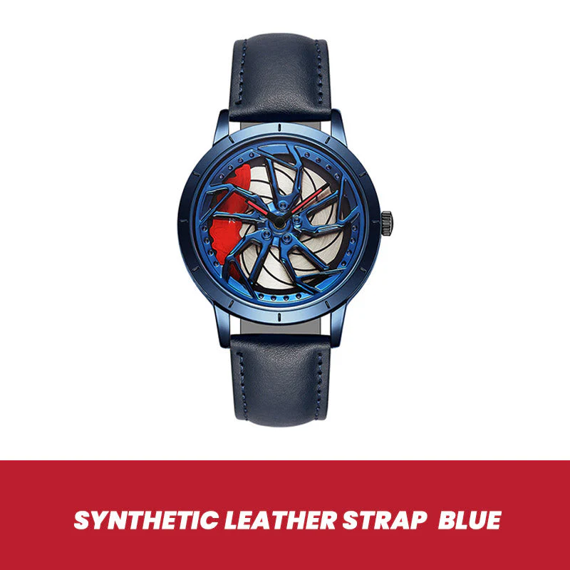 Rotating Skeleton Car Wheel Wrist Watch Rotating Skeleton Car Wheel Wrist Watch