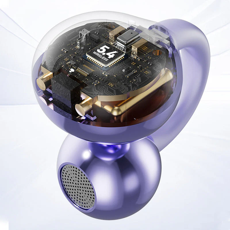 Bluetooth 5.4 Clip-On Open Ear Earbuds with Noise Cancelling