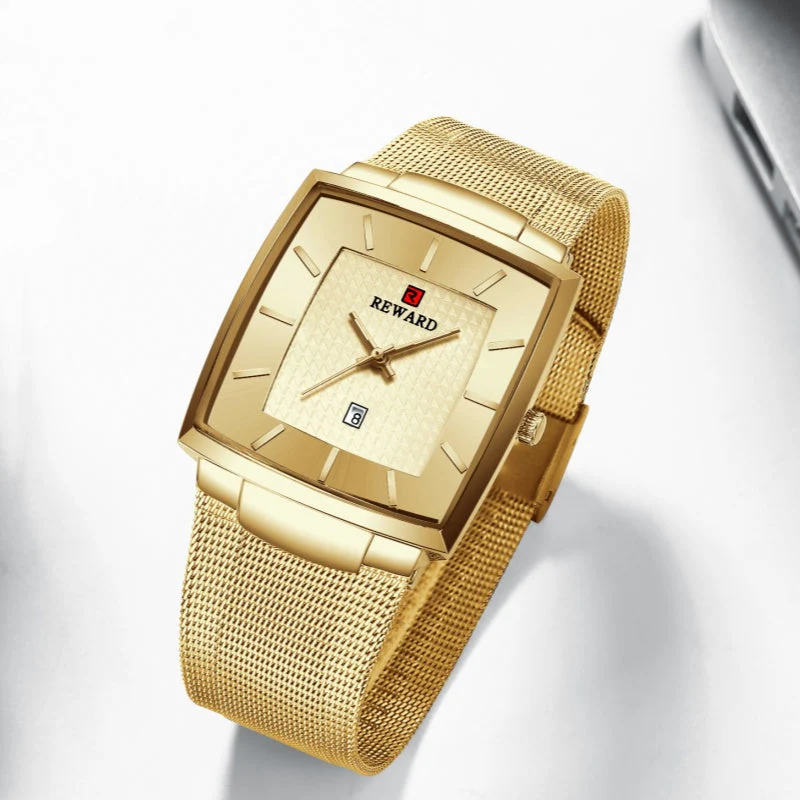 2025 Hot Sale Men’s Ultra-thin Square Mesh Belt Quartz Watch 2025 Hot Sale Men’s Ultra-thin Square Mesh Belt Quartz Watch