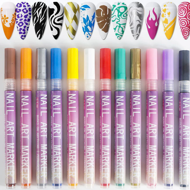 Hot Sale 50% OFF 12 Colors Nail Art Pens Set