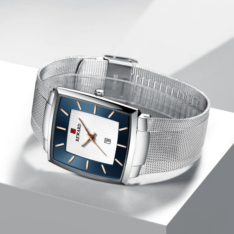 2025 Hot Sale Men’s Ultra-thin Square Mesh Belt Quartz Watch 2025 Hot Sale Men’s Ultra-thin Square Mesh Belt Quartz Watch